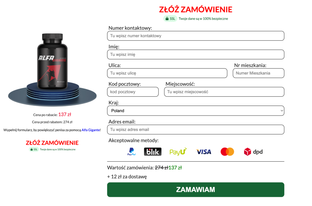 Alpha Gigante kapsułki